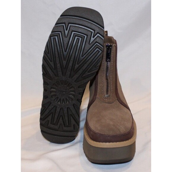 WOMENS HICKORY UGG CITYFUNC SUEDE ZIP PLATFORM BOOTS‎ NEW! - Picture 7 of 7